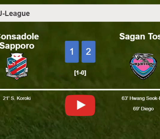 Sagan Tosu recovers a 0-1 deficit to conquer Consadole Sapporo 2-1. HIGHLIGHTS