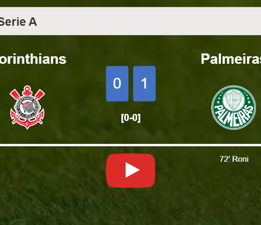 Palmeiras prevails over Corinthians 1-0 with a late and unfortunate own goal from R. . HIGHLIGHTS