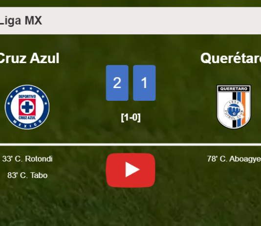 Cruz Azul conquers Querétaro 2-1. HIGHLIGHTS