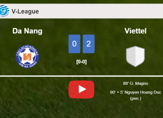 Viettel prevails over Da Nang 2-0 on Sunday. HIGHLIGHTS