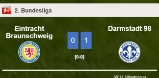 Darmstadt 98 conquers Eintracht Braunschweig 1-0 with a late goal scored by O. Vilhelmsson