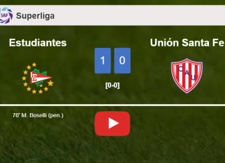Estudiantes conquers Unión Santa Fe 1-0 with a goal scored by M. Boselli. HIGHLIGHTS