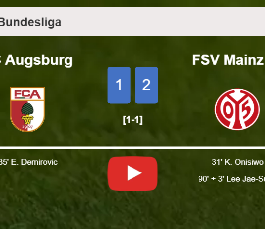 FSV Mainz 05 snatches a 2-1 win against FC Augsburg. HIGHLIGHTS