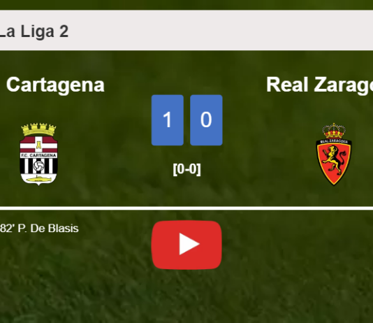FC Cartagena conquers Real Zaragoza 1-0 with a goal scored by P. De. HIGHLIGHTS