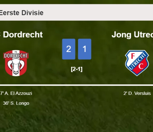 FC Dordrecht recovers a 0-1 deficit to top Jong Utrecht 2-1