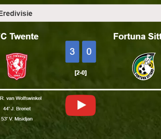 FC Twente prevails over Fortuna Sittard 3-0. HIGHLIGHTS