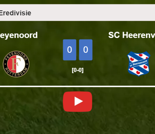 Feyenoord draws 0-0 with SC Heerenveen on Saturday. HIGHLIGHTS