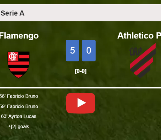Flamengo crushes Athletico PR 5-0 with a fantastic performance. HIGHLIGHTS