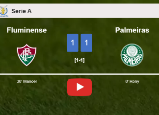 Fluminense and Palmeiras draw 1-1 on Saturday. HIGHLIGHTS