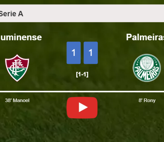 Fluminense and Palmeiras draw 1-1 on Saturday. HIGHLIGHTS