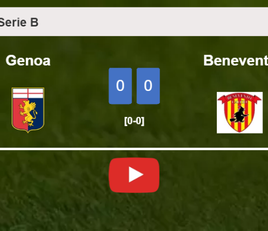 Genoa draws 0-0 with Benevento on Saturday. HIGHLIGHTS