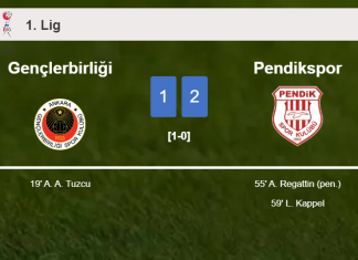 Pendikspor recovers a 0-1 deficit to best Gençlerbirliği 2-1