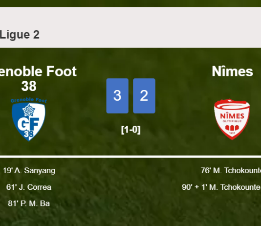 Grenoble Foot 38 conquers Nîmes 3-2
