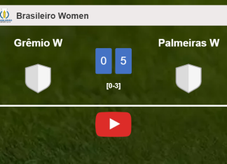 Palmeiras W beats Grêmio W 5-0 after playing a incredible match. HIGHLIGHTS