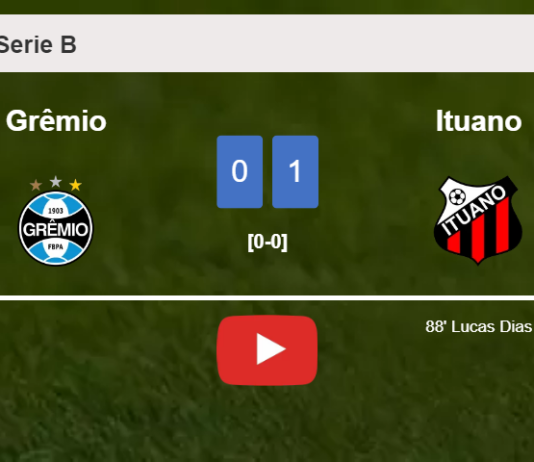 Ituano tops Grêmio 1-0 with a late goal scored by L. Dias. HIGHLIGHTS