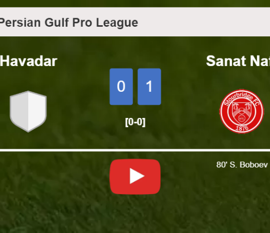 Sanat Naft prevails over Havadar 1-0 with a goal scored by S. Boboev. HIGHLIGHTS