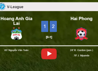 Hai Phong beats Hoang Anh Gia Lai 2-1. HIGHLIGHTS
