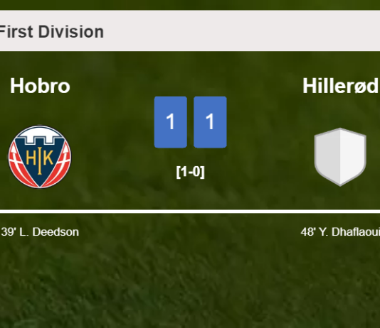 Hobro and Hillerød draw 1-1 on Saturday