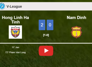 Hong Linh Ha Tinh defeats Nam Dinh 2-0 on Friday. HIGHLIGHTS