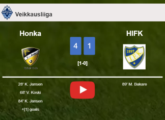 Honka destroys HIFK 4-1 with a fantastic performance. HIGHLIGHTS