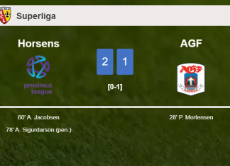 Horsens recovers a 0-1 deficit to prevail over AGF 2-1