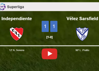 Vélez Sarsfield snatches a draw against Independiente. HIGHLIGHTS