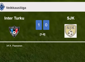 Inter Turku beats SJK 1-0 with a goal scored by A. Paananen