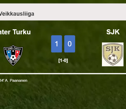 Inter Turku beats SJK 1-0 with a goal scored by A. Paananen