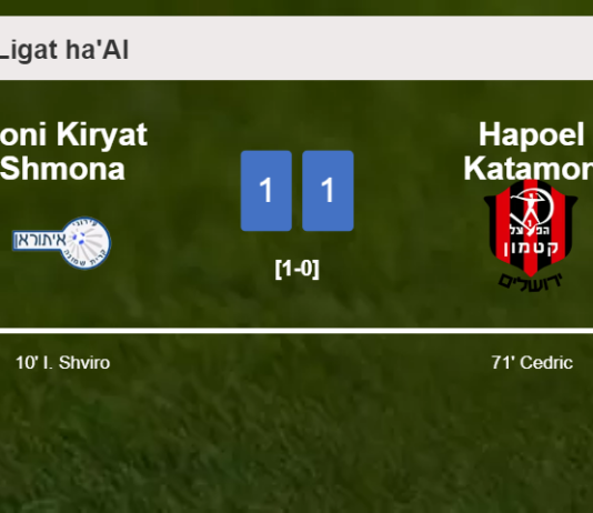 Ironi Kiryat Shmona and Hapoel Katamon draw 1-1 on Saturday