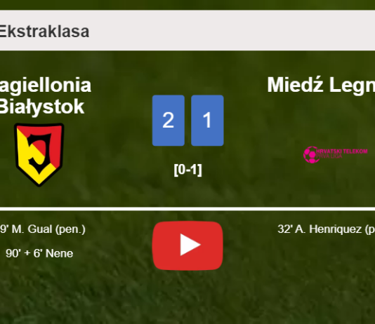 Jagiellonia Białystok recovers a 0-1 deficit to beat Miedź Legnica 2-1. HIGHLIGHTS