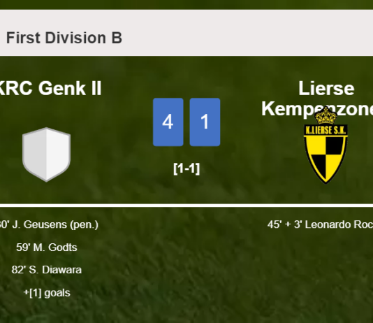 KRC Genk II demolishes Lierse Kempenzonen 4-1 with a fantastic performance