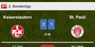 Kaiserslautern seizes a 2-1 win against St. Pauli. HIGHLIGHTS