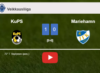 KuPS prevails over Mariehamn 1-0 with a goal scored by T. Vayrynen. HIGHLIGHTS