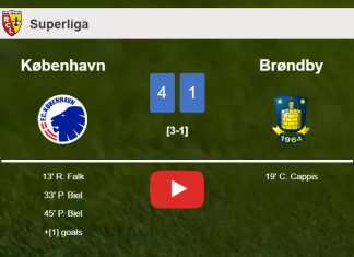 København demolishes Brøndby 4-1 with a great performance. HIGHLIGHTS