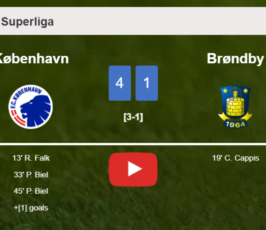 København demolishes Brøndby 4-1 with a great performance. HIGHLIGHTS