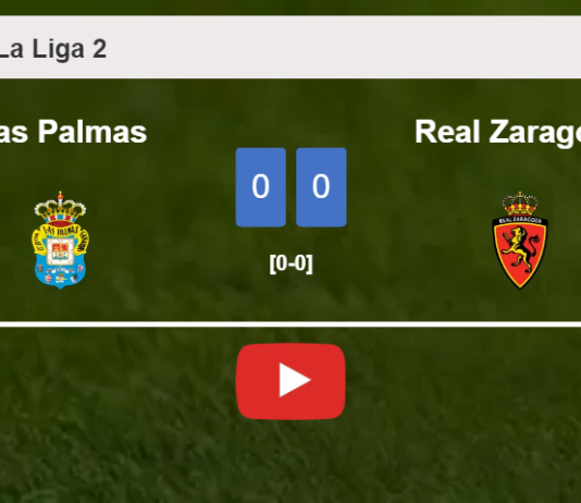 Las Palmas draws 0-0 with Real Zaragoza on Saturday. HIGHLIGHTS
