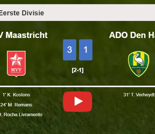 MVV Maastricht prevails over ADO Den Haag 3-1. HIGHLIGHTS