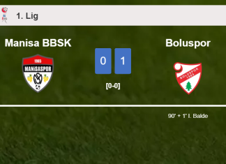 Boluspor tops Manisa BBSK 1-0 with a late goal scored by I. Balde