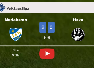 D.  scores a double to give a 2-0 win to Mariehamn over Haka. HIGHLIGHTS