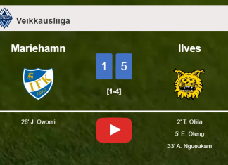Ilves prevails over Mariehamn 5-1 after playing a incredible match. HIGHLIGHTS