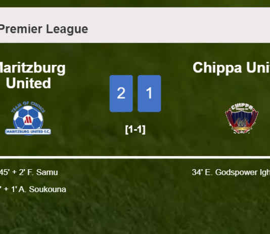 Maritzburg United recovers a 0-1 deficit to prevail over Chippa United 2-1