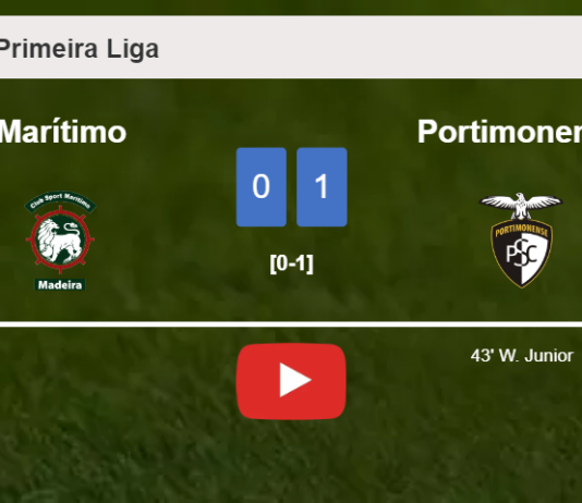 Portimonense defeats Marítimo 1-0 with a goal scored by W. Junior. HIGHLIGHTS