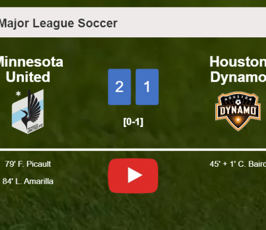 Minnesota United recovers a 0-1 deficit to defeat Houston Dynamo 2-1. HIGHLIGHTS