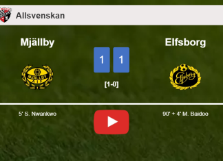 Elfsborg steals a draw against Mjällby. HIGHLIGHTS