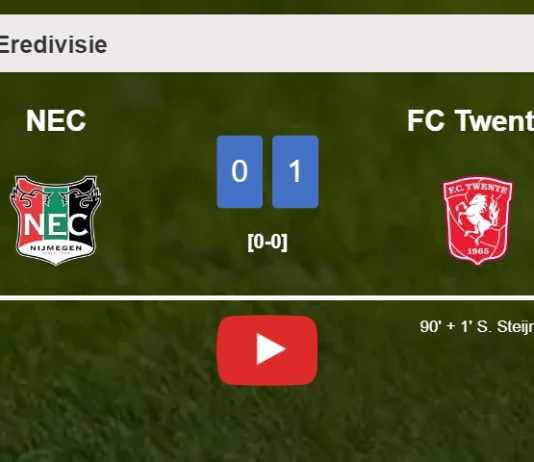 FC Twente defeats NEC 1-0 with a late goal scored by S. Steijn. HIGHLIGHTS