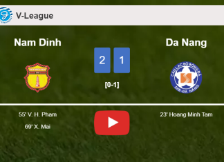 Nam Dinh recovers a 0-1 deficit to conquer Da Nang 2-1. HIGHLIGHTS
