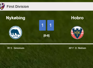 Nykøbing and Hobro draw 1-1 on Friday