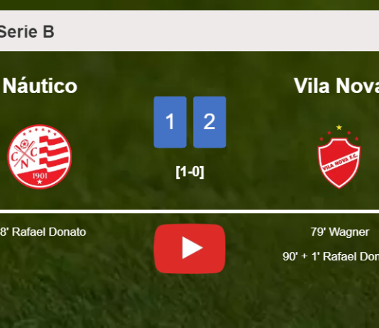 Vila Nova recovers a 0-1 deficit to conquer Náutico 2-1. HIGHLIGHTS