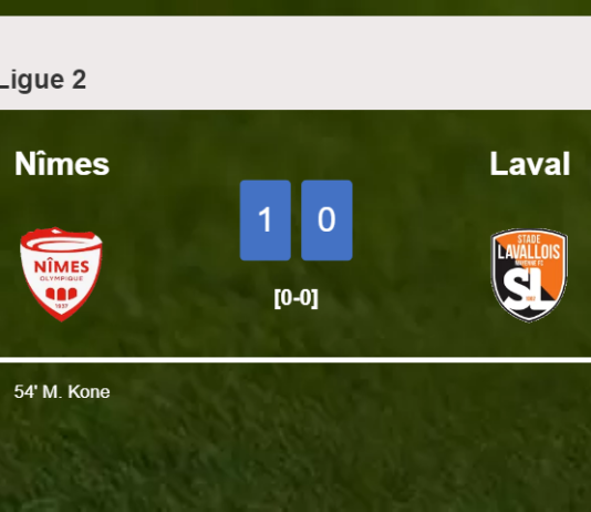 Nîmes overcomes Laval 1-0 with a goal scored by M. Kone