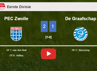 PEC Zwolle tops De Graafschap 2-1. HIGHLIGHTS